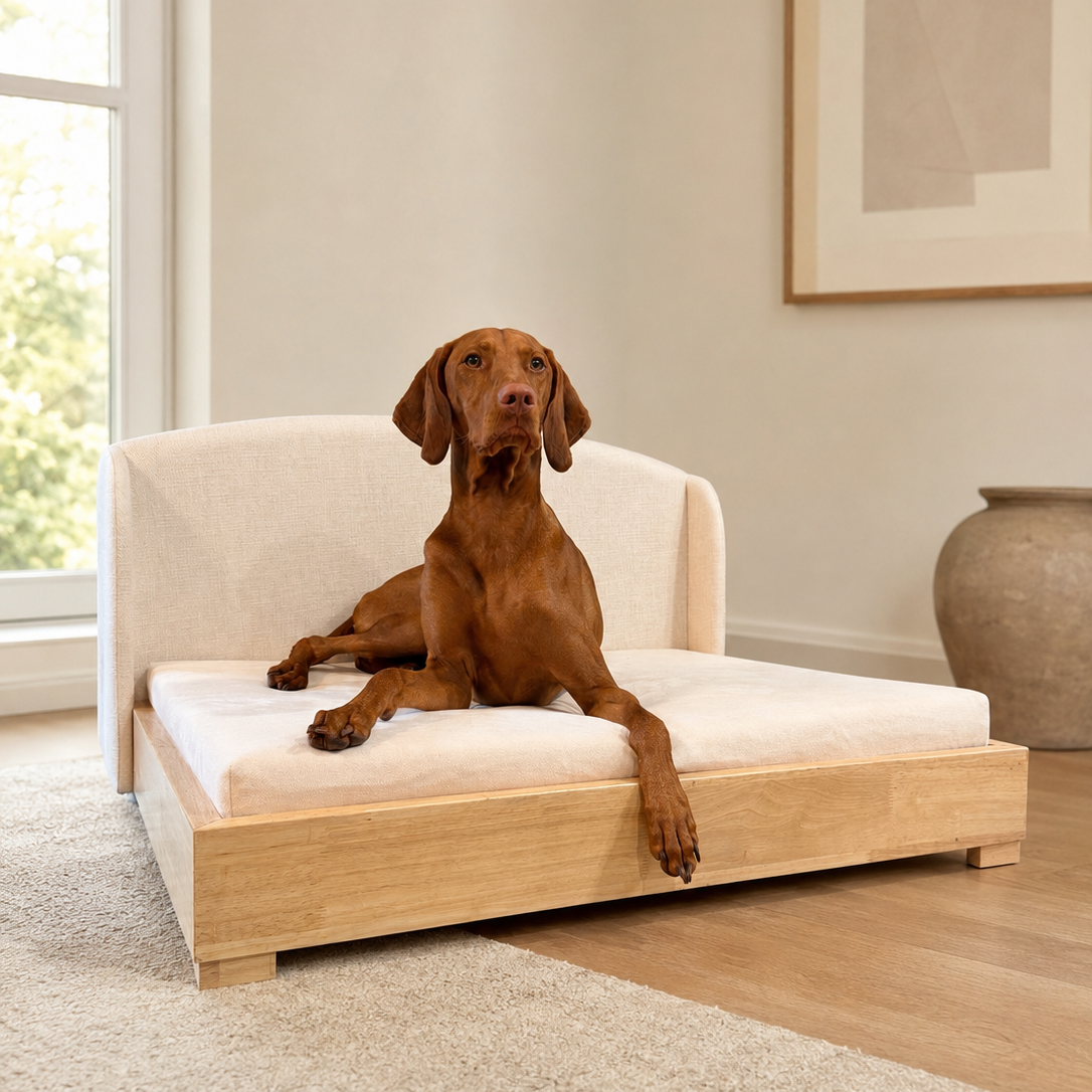 The Haven | Solid Hardwood Orthopedic Dog Bed