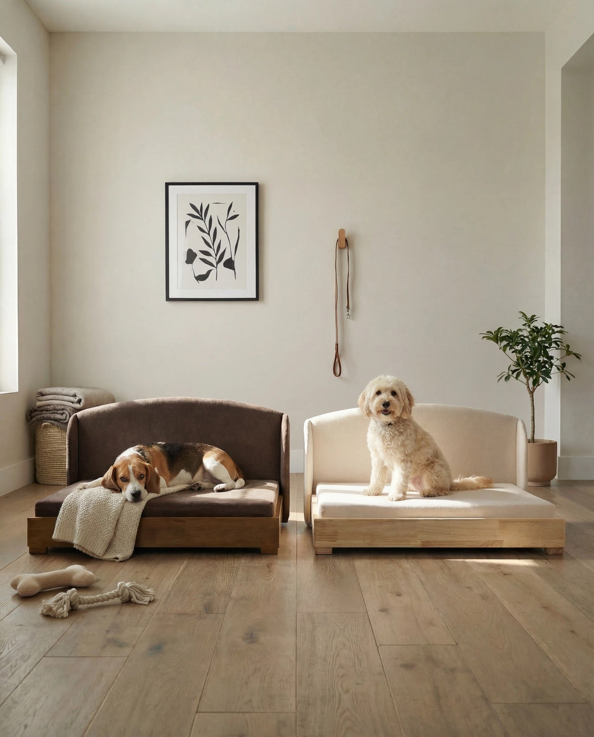 The Haven | Solid Hardwood Orthopedic Dog Bed