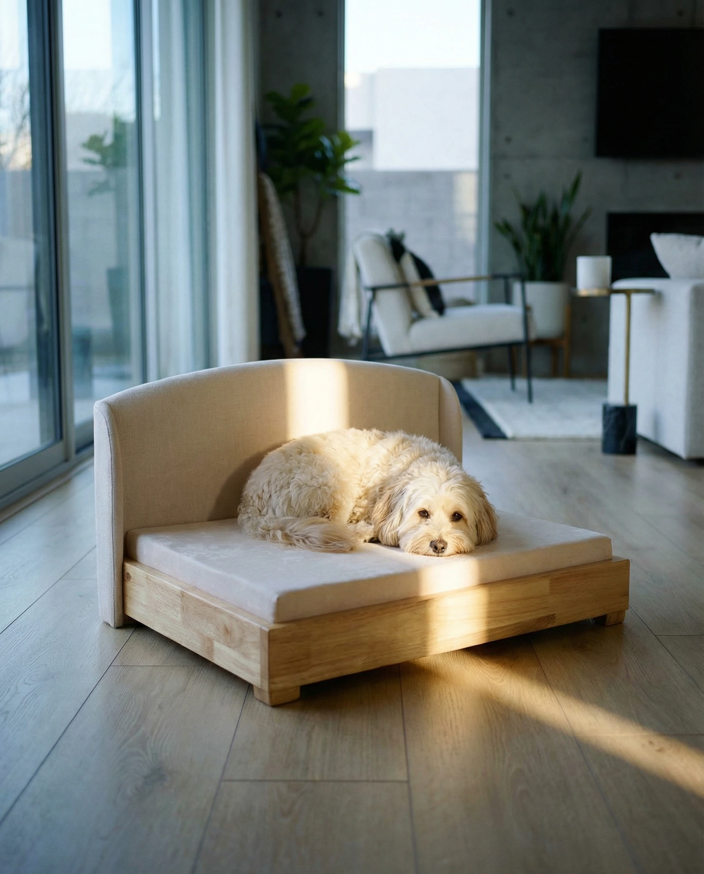 The Haven | Solid Hardwood Orthopedic Dog Bed