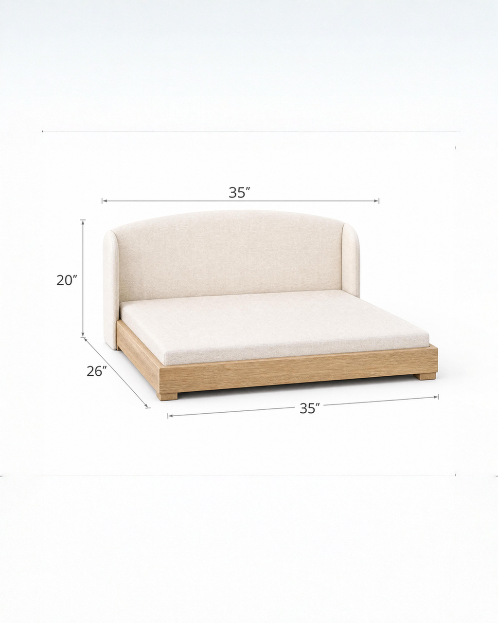 The Haven | Solid Hardwood Orthopedic Dog Bed