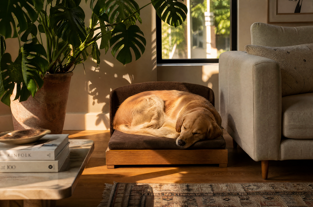 The Haven | Solid Hardwood Orthopedic Dog Bed