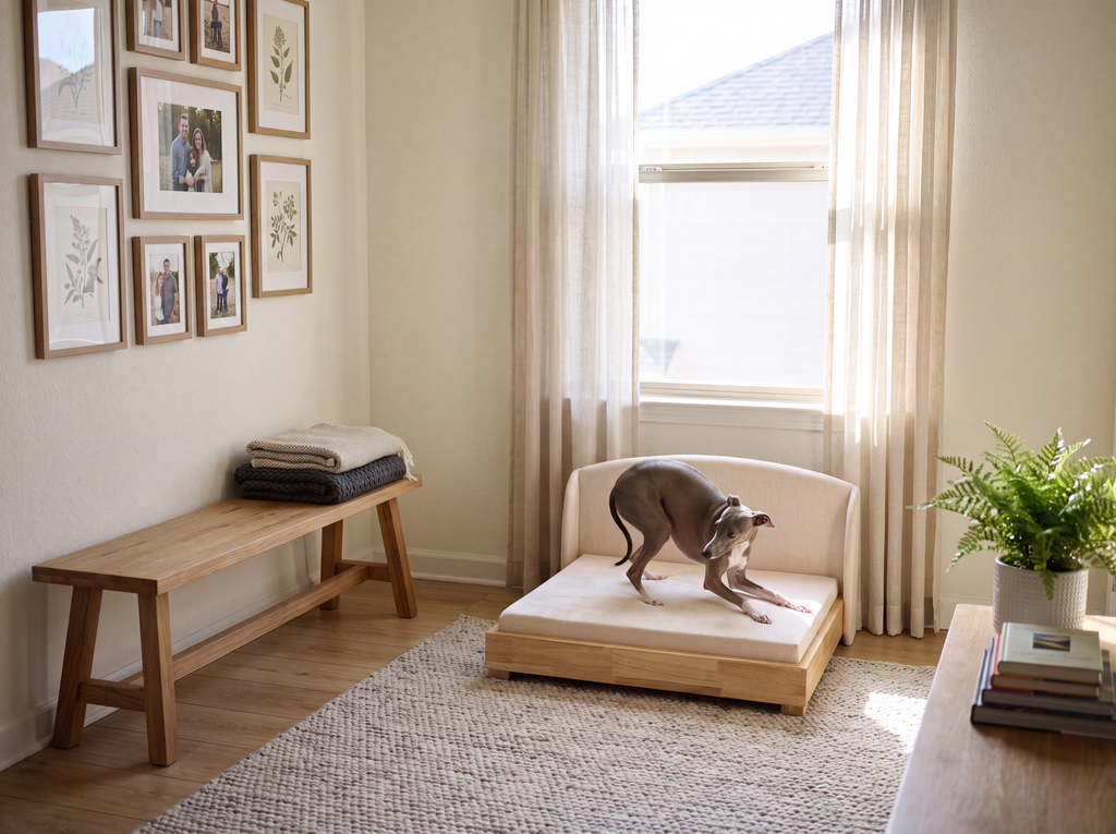 The Haven | Solid Hardwood Orthopedic Dog Bed